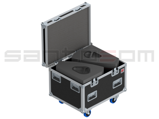 Santosom Monitor Flight Case, 2x DB Technologies M12-4 Plus