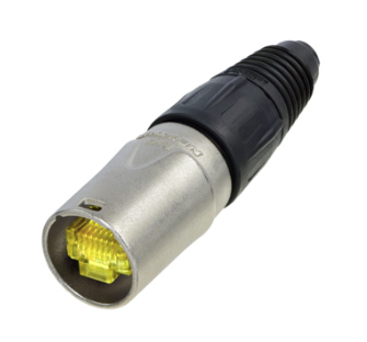 Neutrik EtherCON  Cable connector carrier consists of a nickel shell
