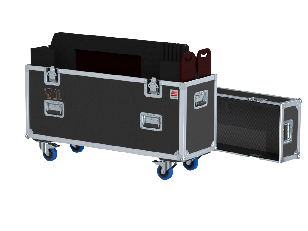 Santosom Display Flight case PRO, 2x Screen Adjustable (max: 105x61x11)