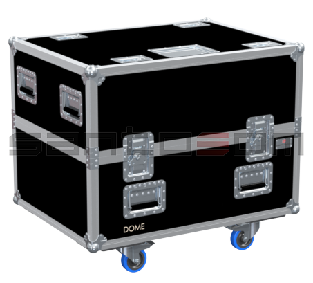 Santosom Projector Flight case PRO, 2x Showtec Outdoor Dome