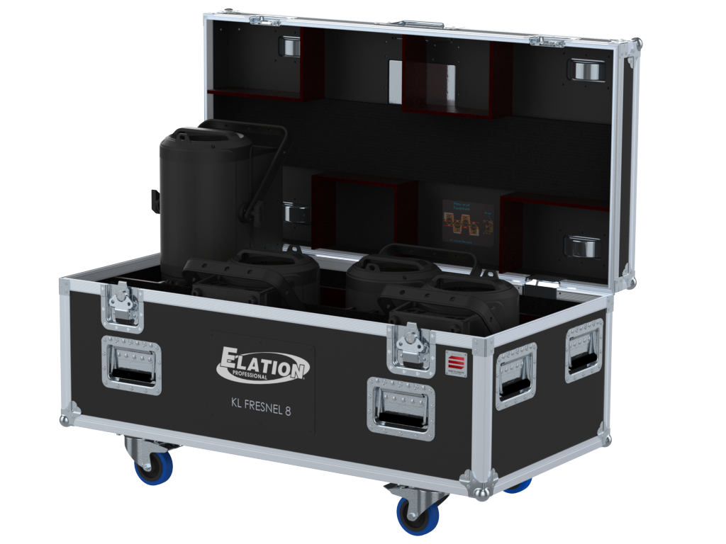 Santosom Projector  Flight Case PRO, 4x ELATION KL FRESNEL 8