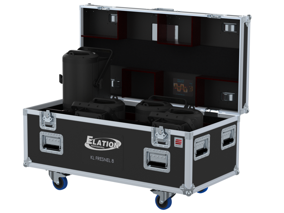 Santosom Projector  Flight Case PRO, 4x ELATION KL FRESNEL 8