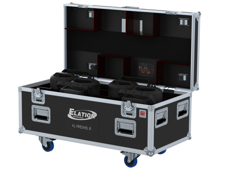 Santosom Projector Flight Case PRO, 4x ELATION KL FRESNEL 8