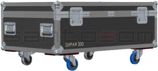Santosom Projector  Flight Case, 12x Elation Sixpar 200