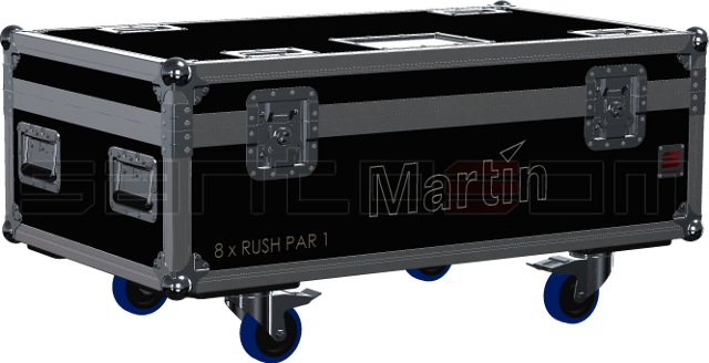 Santosom Projector  Flight case, 8x Martin Rush PAR-1