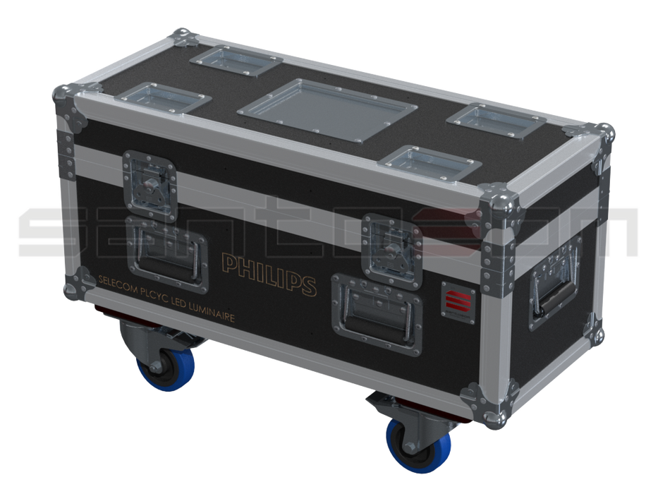 Santosom Projector Flight Case PRO, 2x Philips Selecom PLCyc Led Luminaire