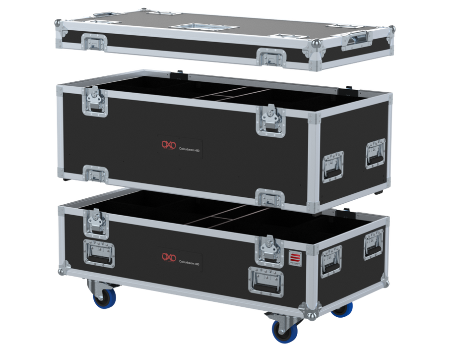 Santosom Flight case PRO-3, 16x OXO Colourbeam480