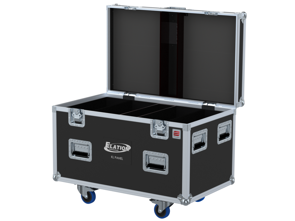 Santosom Projector Flight case PRO, 4x ELATION KL Panel (clamps on + access.)