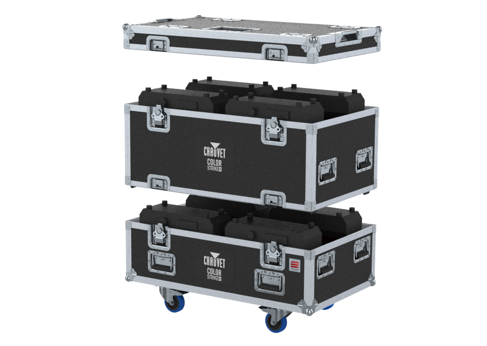 Santosom Flight case PRO-2M, 4x Chauvet Color STRIKE M