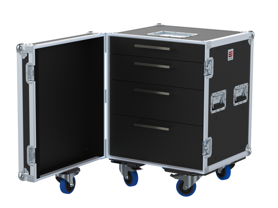 Santosom Road case RDC 2, 14U 4 Drawers: 2, 3, 4, 5U