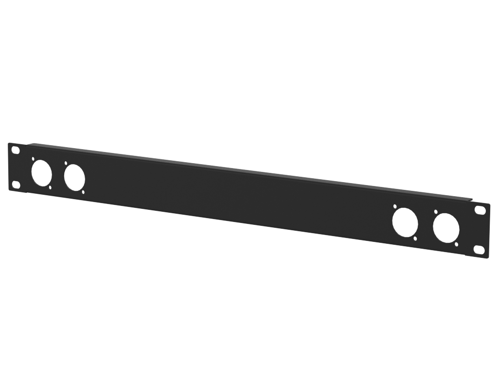 Santosom HARDWARE Rack Panel 1U, 4 D-Size (2+2)