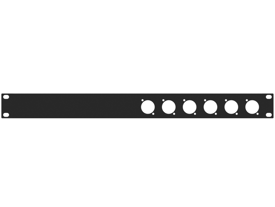 Santosom HARDWARE Rack Panel 1U, 6x D-Size