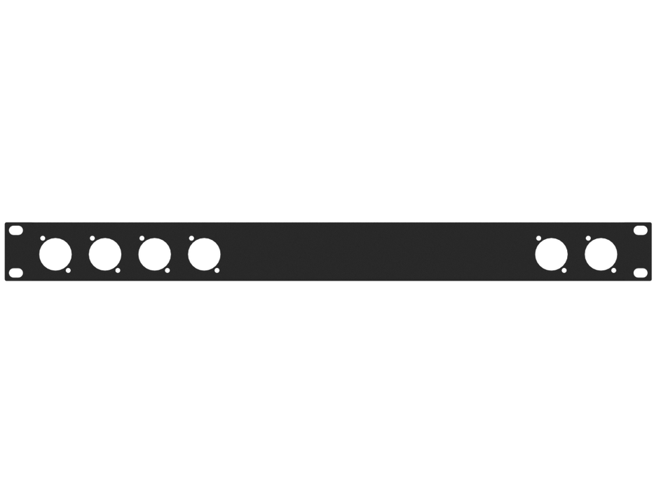 Santosom HARDWARE Rack Panel 1U, 6 D-Size (4+2)