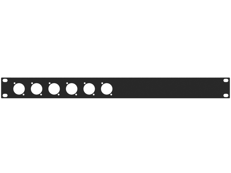 Santosom HARDWARE Rack Panel 1U, 6x D-Size (6+0)