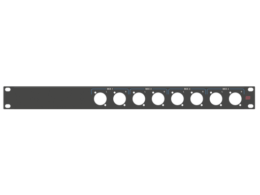 Santosom HARDWARE Rack Panel 1U, (4x IEM (L/R))