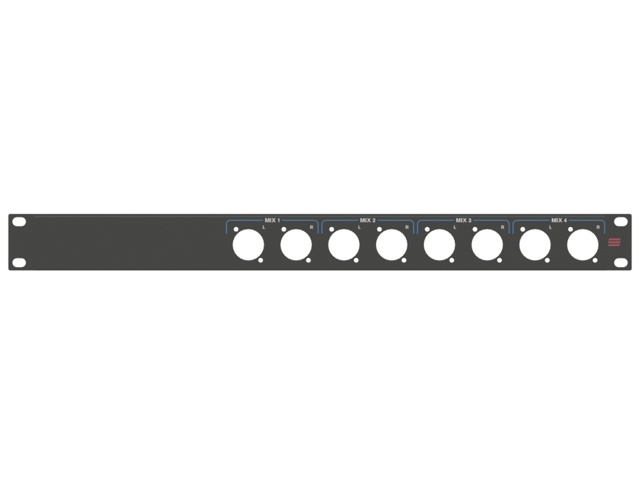 Santosom HARDWARE Rack Panel 1U, (4x IEM (L/R))