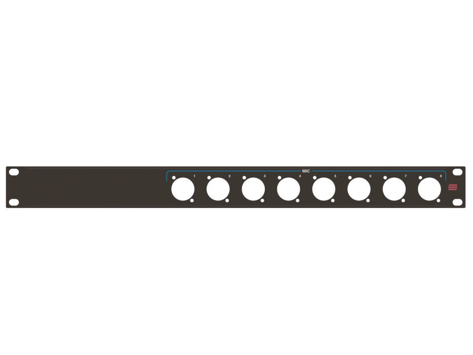 Santosom HARDWARE Rack Panel 1U, (8x MIC)