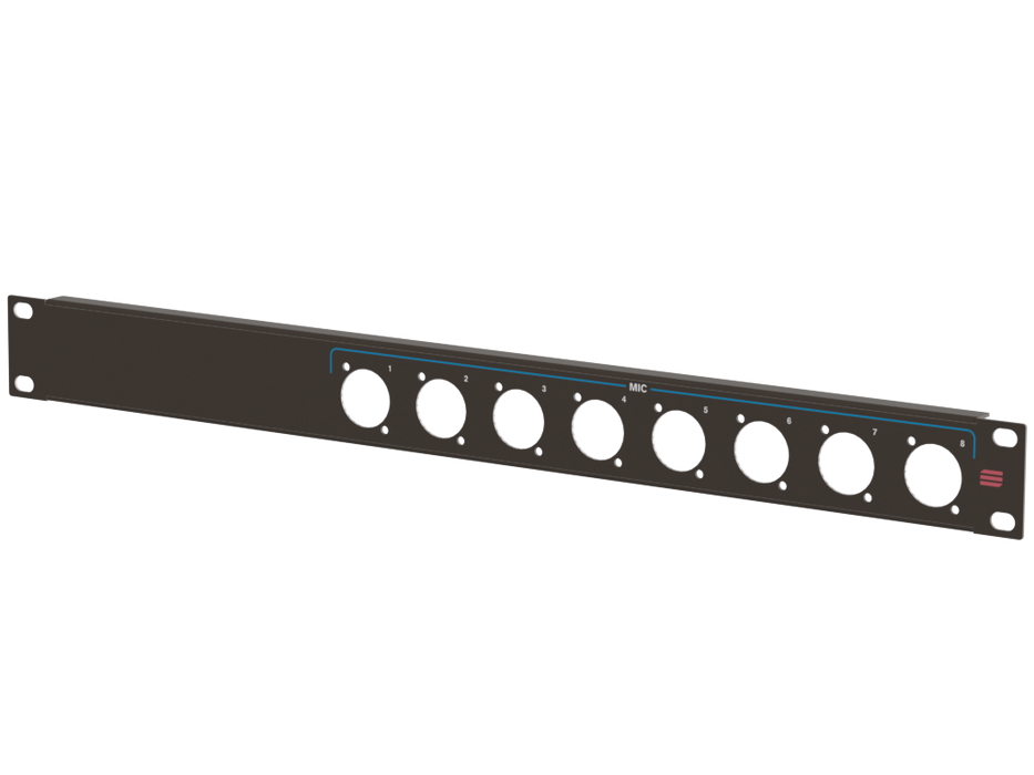 Santosom HARDWARE Rack Panel 1U, (8x MIC)