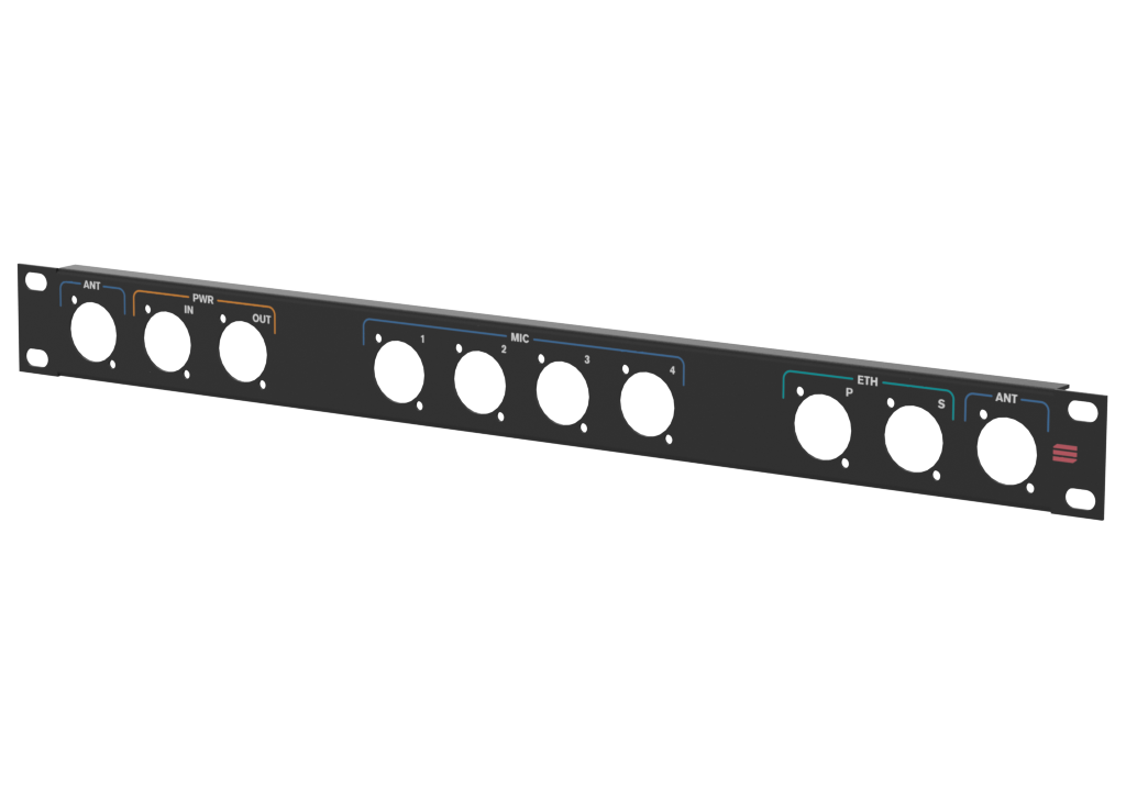 Santosom HARDWARE Rack Panel 1U, 8x D-Size + 2x BNC