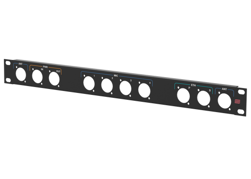 Santosom HARDWARE Rack Panel 1U, 8x D-Size + 2x BNC