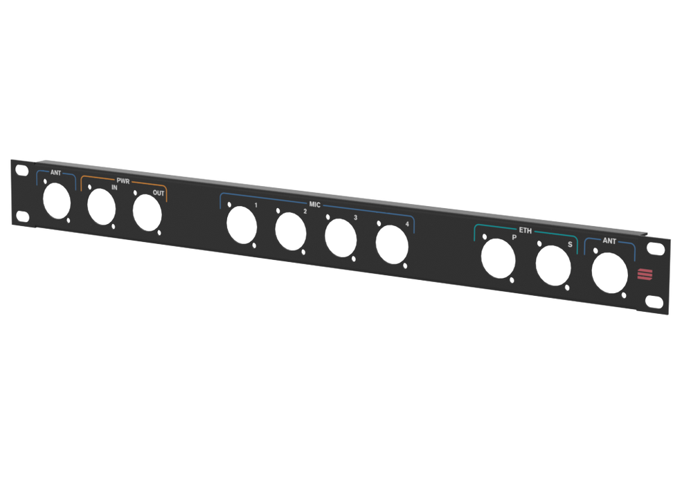 Santosom HARDWARE Rack Panel 1U, 8x D-Size + 2x BNC