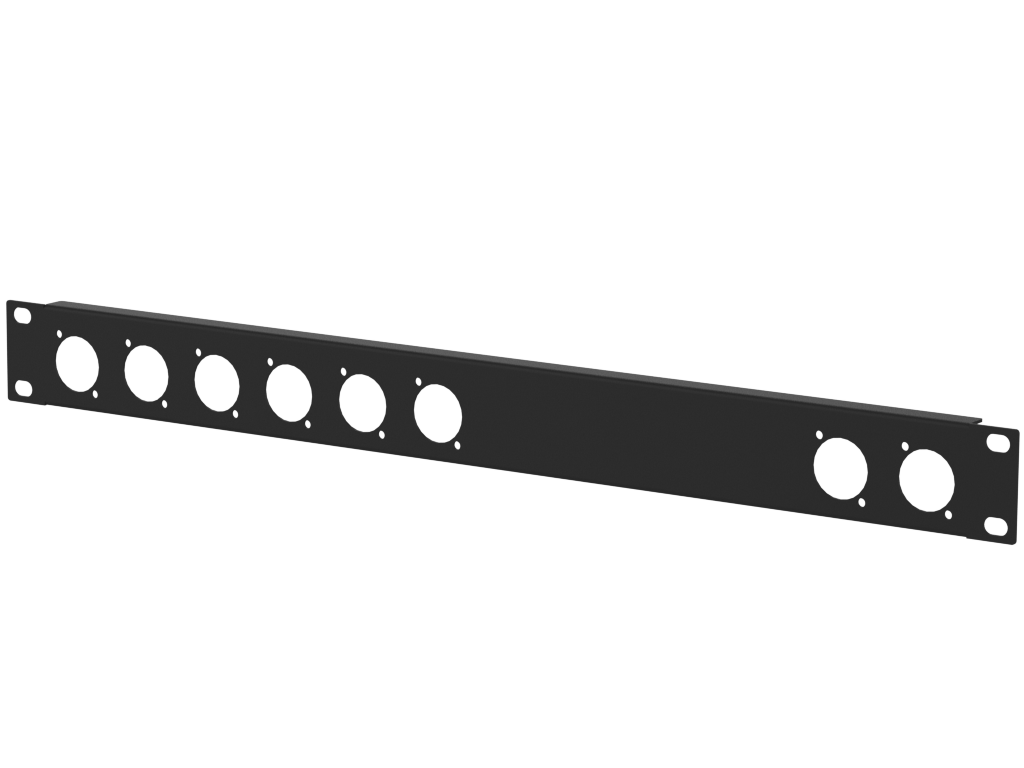 Santosom HARDWARE Rack Panel 1U, 8x D-Series (6+2)