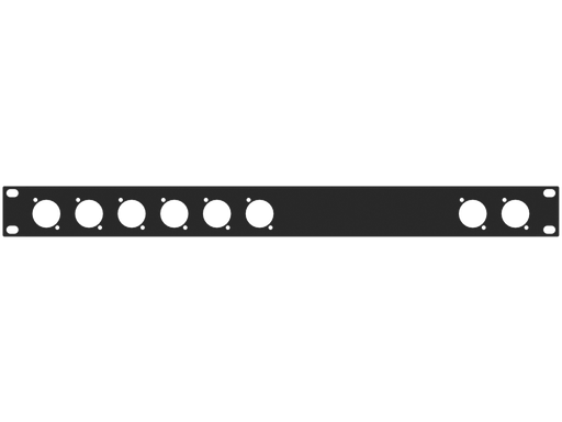 Santosom HARDWARE Rack Panel 1U, 8x D-Series (6+2)