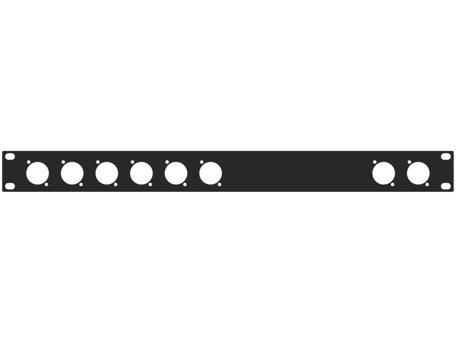 Santosom HARDWARE Rack Panel 1U, 8x D-Series (6+2)