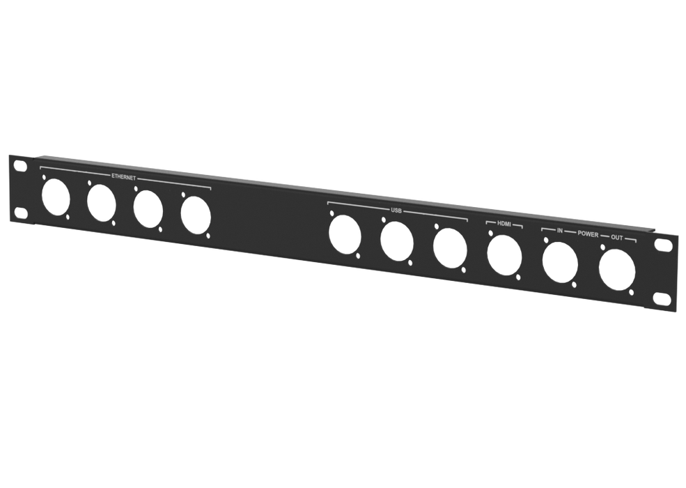 Santosom HARDWARE Rack Panel 1U, 10 D-Size (ETH, USB, HDMI, PWR IN, PWR OUT)