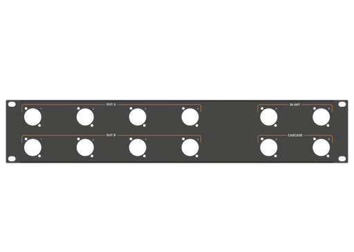 SANTOSOM HARDWARE Rack Panel 2U, printed, 12x D-Size (8+4)