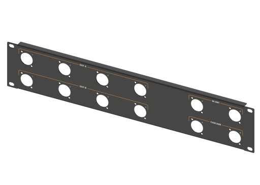 SANTOSOM HARDWARE Rack Panel 2U, printed, 12x D-Size (8+4)