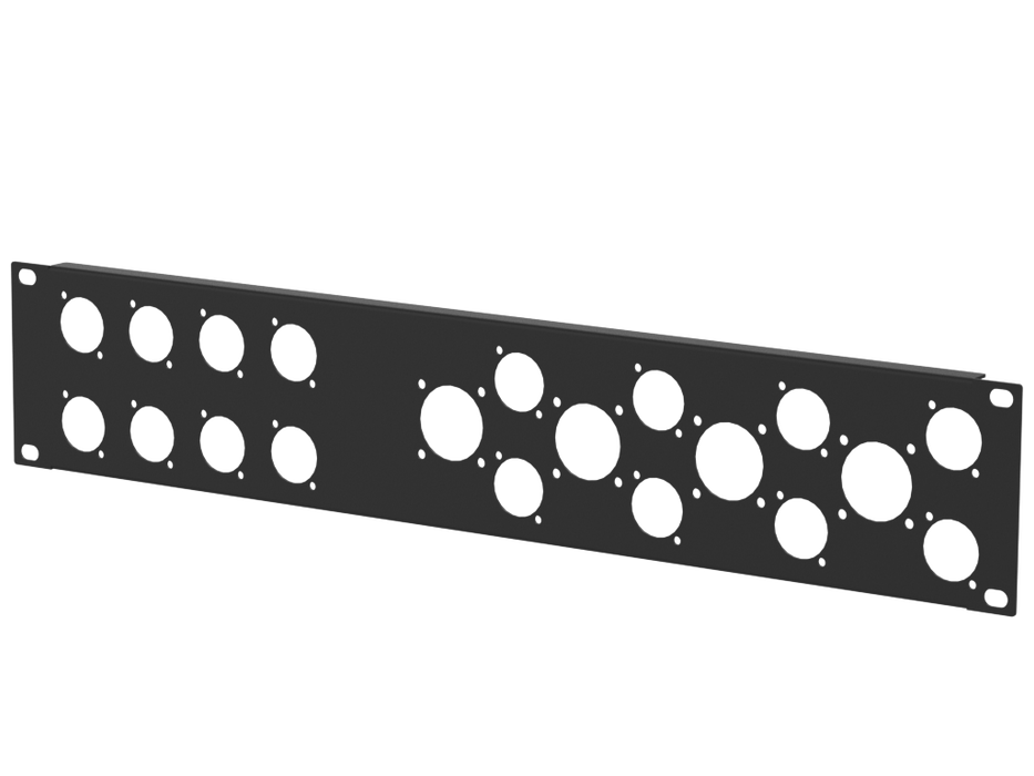 SANTOSOM HARDWARE  Rack Panel, 2U 16x D-size 4x G-size