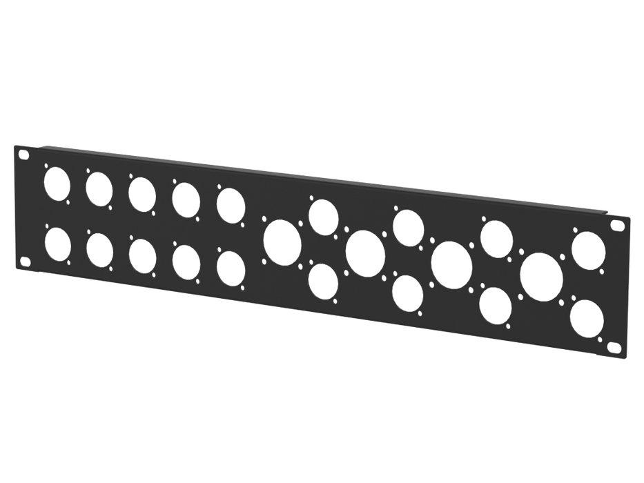 SANTOSOM HARDWARE  Rack Panel, 2U 18x D-size 4x G-size