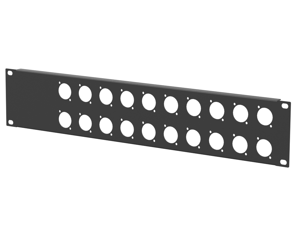 Santosom HARDWARE Rack Panel 2U, 20 D-Size