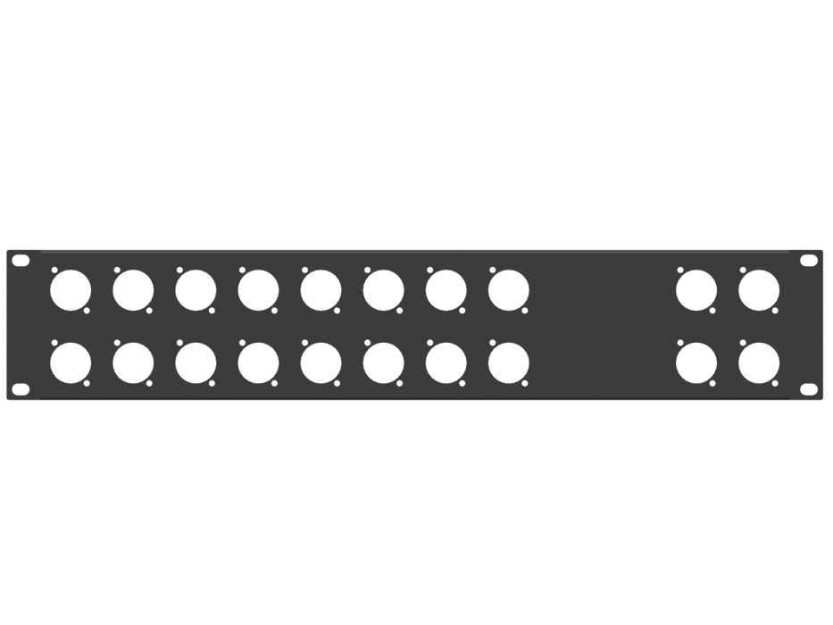 Santosom HARDWARE Rack Panel 2U, 20 D-Size (16+4)