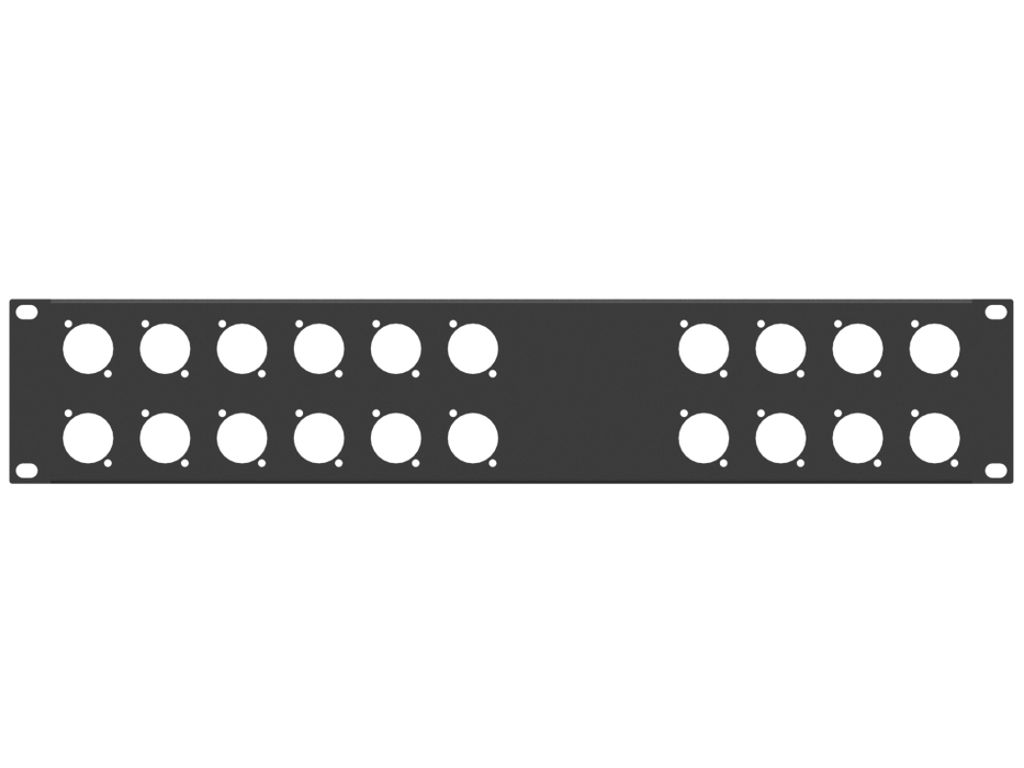 Santosom HARDWARE Rack Panel 2U, 20 D-Size (12+8)