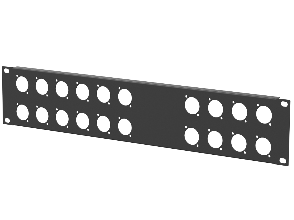 Santosom HARDWARE Rack Panel 2U, 20 D-Size (12+8)