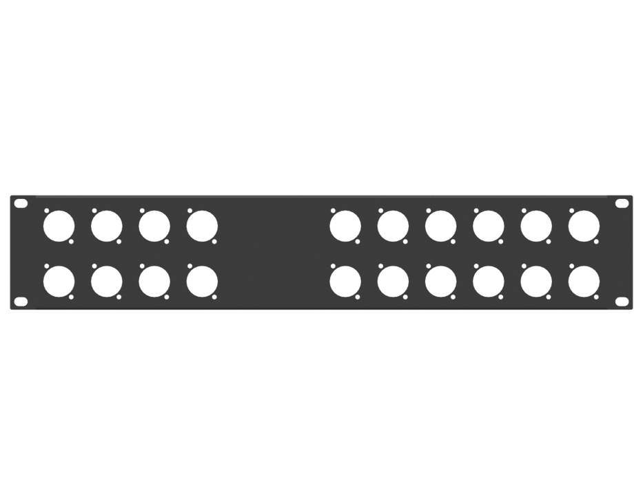 Santosom HARDWARE Rack Panel 2U, 20 D-Size (8+12)