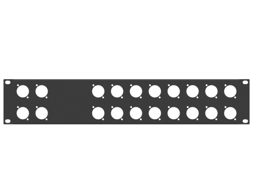 Santosom HARDWARE Rack Panel 2U, 20 D-Size (4+16)