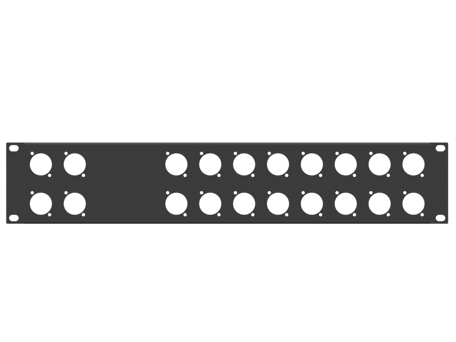 Santosom HARDWARE Rack Panel 2U, 20 D-Size (4+16)