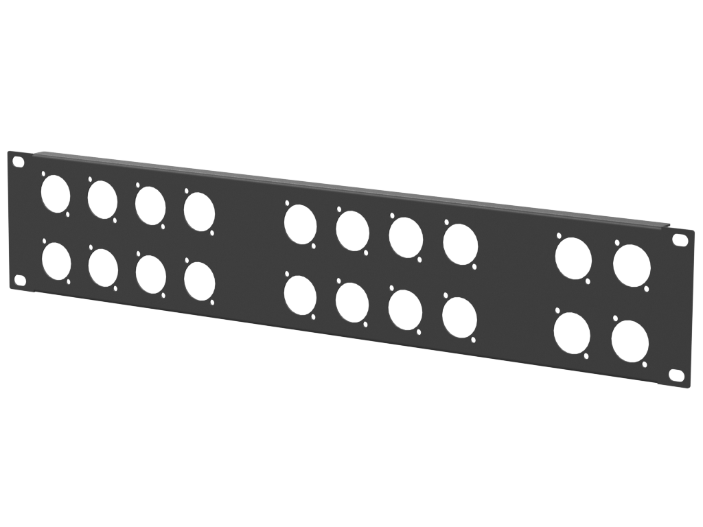 Santosom HARDWARE Rack Panel 2U, 20 D-Size (8+8+4)