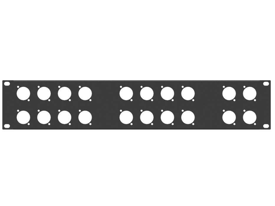 Santosom HARDWARE Rack Panel 2U, 20 D-Size (8+8+4)