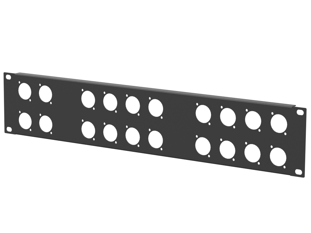 Santosom HARDWARE Rack Panel 2U, 20 D-Size (4+8+8)