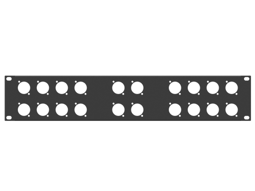 Santosom HARDWARE Rack Panel 2U, 20 D-Size (8+4+8)