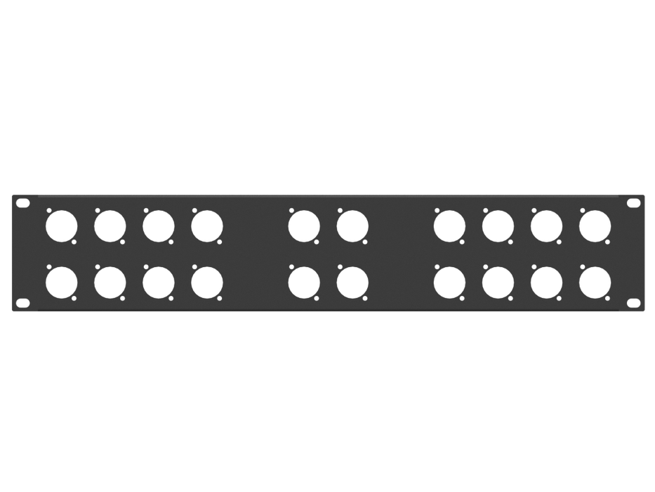 Santosom HARDWARE Rack Panel 2U, 20 D-Size (8+4+8)