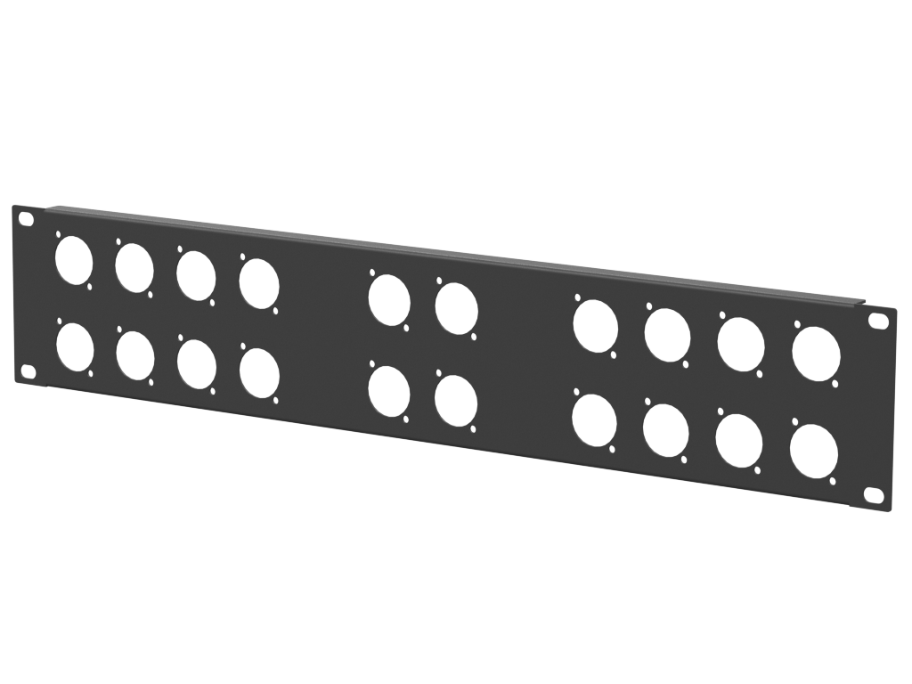 Santosom HARDWARE Rack Panel 2U, 20 D-Size (8+4+8)