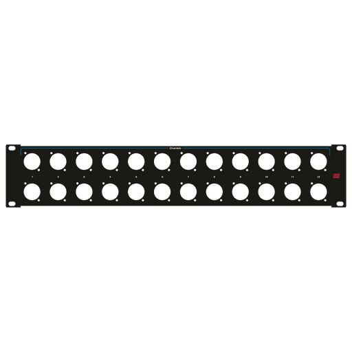 Santosom HARDWARE Rack Panel 2U, 24x D-Size (1-12 Parallel)