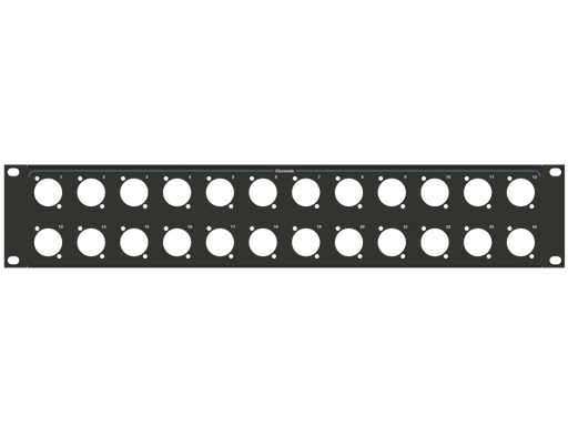 Santosom HARDWARE  Rack Panel 2U, 24x D-Size (1-24)