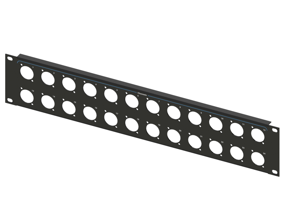 Santosom HARDWARE Rack Panel 2U, 24x D-Size (1-24)