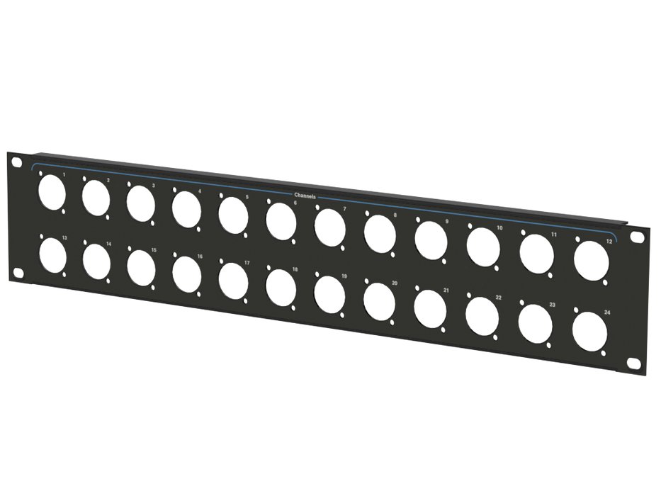 Santosom HARDWARE Rack Panel 2U, 24x D-Size (1-24)